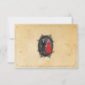 Save The Date Rustic Schedels Fotokaart Gotisch (Achterkant)