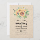 Save the Date. Rustic Wedding Announements Save The Date (Voorkant)