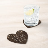 Save the Date Rustieke boerderij String Lights Kartonnen Onderzetters (Insitu)