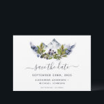 Save the Date Rustieke Bos Waterverf Modern<br><div class="desc">Rustieke Forest Waterverf Spring Wedding Save the Date Kaart op een witte achtergrond - bevat een mooie en elegante scripttypografie met moderne botanische bladeren en groen voor de speciale trouwdag.</div>