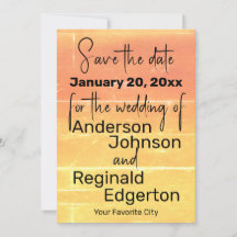 Save the Date Rustieke Casual Trouwperzik