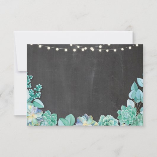 Save The Date Rustieke Vetplanten Mint Krijt Uitno (Achterkant)