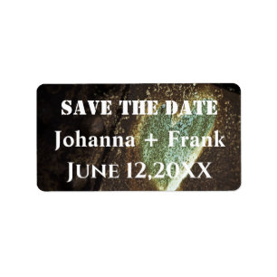 Save the date  Rusty Heart Etiket