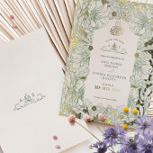 Save the Date Sage Groene Moslim Islamitische Morr Folie Uitnodiging