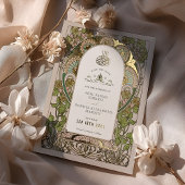 Save the Date Sage Groene Moslim Islamitische Much Folie Uitnodiging