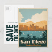 Save the date | San Diego, CA Aankondigingskaart (Voorkant / Achterkant)