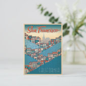 Save the date | San Francisco, CA Aankondigingskaart (Staand voorkant)