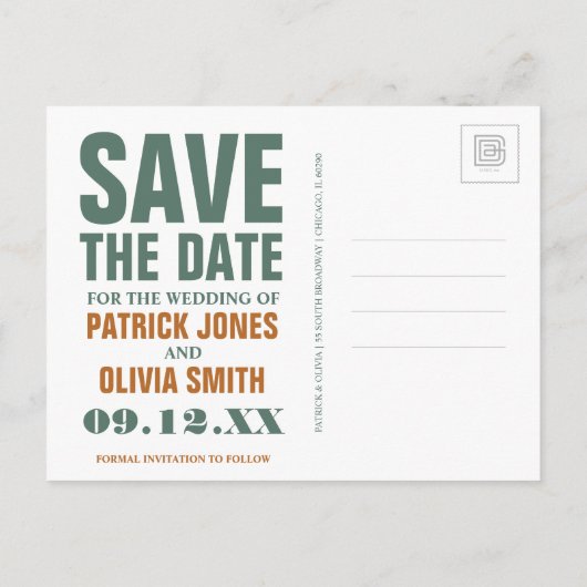 Save the date | San Francisco, CA - Briefkaart Row (Achterkant)