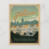 Save the date | San Francisco, CA - Briefkaart Row (Voorkant)