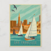 Save the date | San Francisco, CA - Zeilboten Aankondigingskaart (Voorkant)