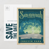 Save the date | Savannah, GA Aankondigingskaart (Voorkant / Achterkant)