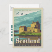 Save the Date - Schotland Aankondigingskaart (Voorkant / Achterkant)