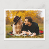 Save The Date Script Foto Aankondigingskaart (Voorkant)