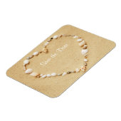 Save the Date Seashell Hart Flexibele Magneet (Linkerzijde)