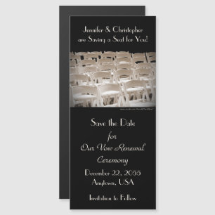 Save the Date Sepia Gelofte Vernieuwing Ceremony M Magnetische Uitnodiging