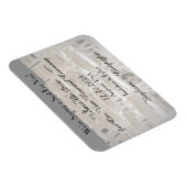 Save the Date Sepia Vow Vernieuwing Stoelen Magnee Magneet (Rechterzijde)