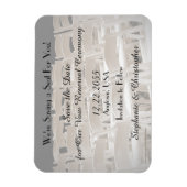 Save the Date Sepia Vow Vernieuwing Stoelen Magnee Magneet (Verticaal)