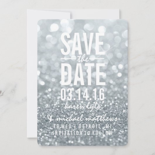 Save the Date | Silver Glit Fab (Voorkant)