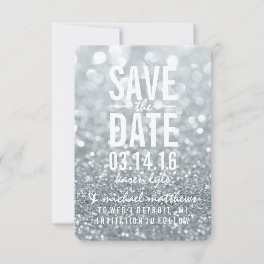 Save the Date | Silver Glit Fab (Voorkant)