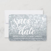 Save the date | Silver Lit Glitter Fab II (Voorkant)