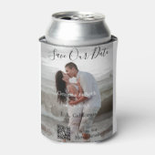 Save the date simple minimal QR scan code details Blikjeskoeler (Blikje Voorkant)