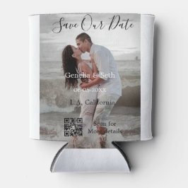 Save the date simple minimal QR scan code details  Blikjeskoeler