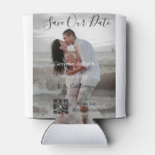 Save the date simple minimal QR scan code details Blikjeskoeler (Achterkant)