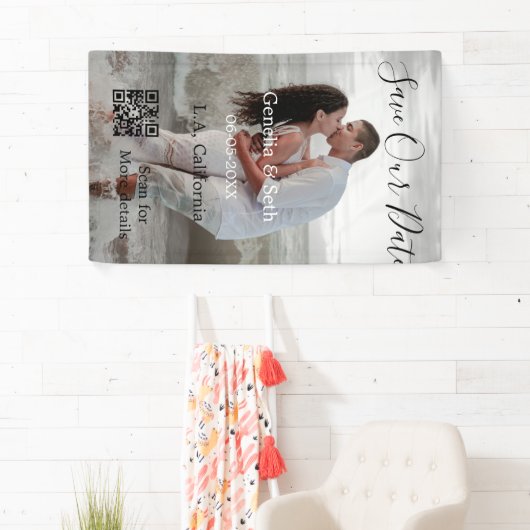 Save the date simple minimal QR scan code details Spandoek (Insitu)