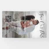 Save the date simple minimal QR scan code details Spandoek (Horizontaal)