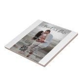 Save the date simple minimal QR scan code details Tegeltje (Zijkant)