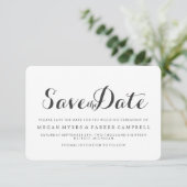 Save the date | Simplistische stemming Wit Donker (Staand voorkant)