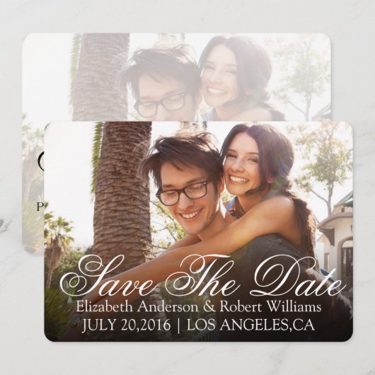 Save the date | Sla onze trouwdatum op (Voorkant / Achterkant)