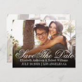 Save the date | Sla onze trouwdatum op Aankondigingskaart (Voorkant / Achterkant)