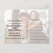 Save the date | Sla onze trouwdatum op Aankondigingskaart (Achterkant)