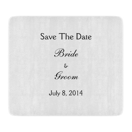Save the date snijplank (Voorkant)