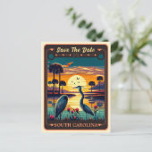 Save the date | South Carolina Invitation Briefkaa Briefkaart (Staand voorkant)