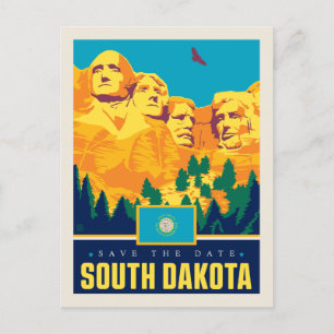 Save the date   South Dakota Uitnodiging Briefkaart