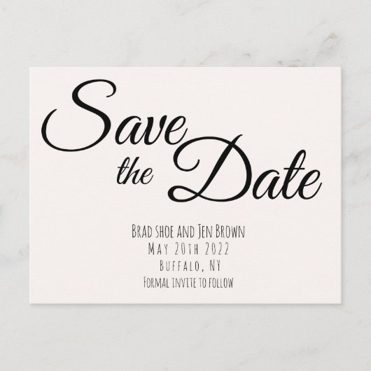 Save the date! Sparen het Briefkaart van de Uitnod (Voorkant)