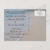 Save the Date Special Beach Wedding Aankondigingskaart (Achterkant)