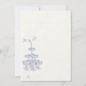 Save the Date: Speelse blauwe viering Kaart (Achterkant)