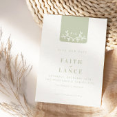 SAVE THE DATE spring tuin takje logo sage groen Kaart