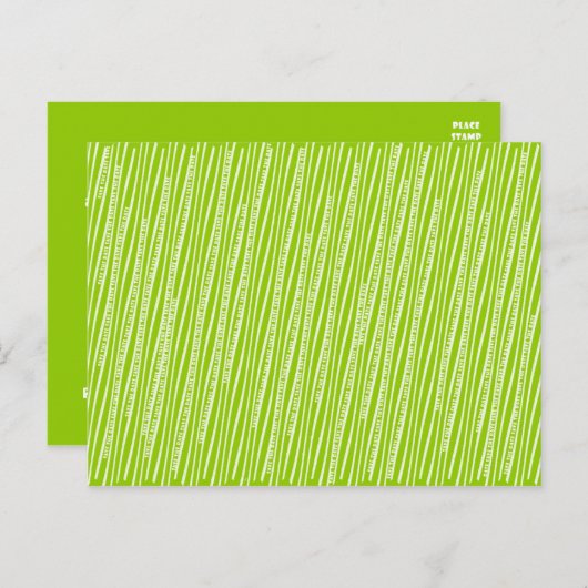 Save the Date Squiggley Lines Aankondiging Postcar (Voorkant / Achterkant)