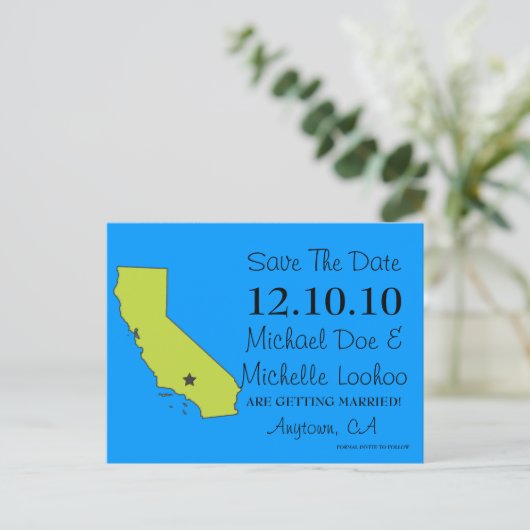  Save the Date State - Verenigde Staten Aankondigingskaart (Staand voorkant)