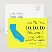  Save the Date State - Verenigde Staten Aankondigingskaart (Voorkant / Achterkant)