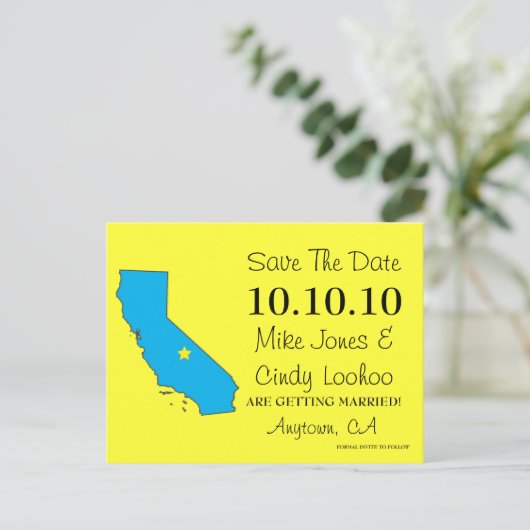  Save the Date State - Verenigde Staten Aankondigingskaart (Staand voorkant)
