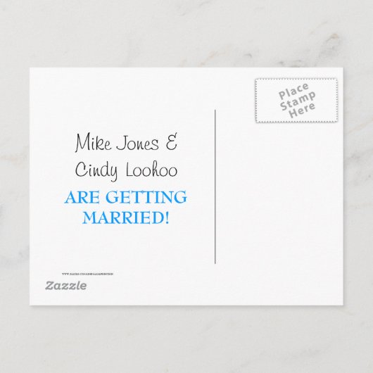 Save the Date State - Verenigde Staten Aankondigingskaart (Achterkant)