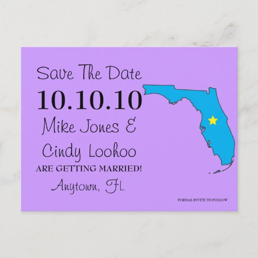 Save the Date State - Verenigde Staten Aankondigingskaart (Voorkant)