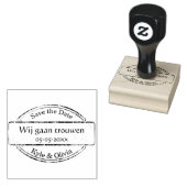 Save the Date stempel met namen en datum (Gestempeld)