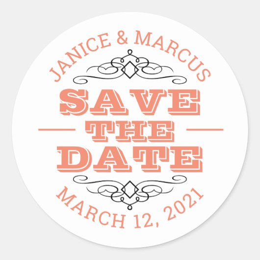 Save the Date Stickers (Voorkant)