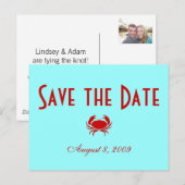 Save the Date - Strand - Gepersonaliseerd Aankondigingskaart (Voorkant / Achterkant)